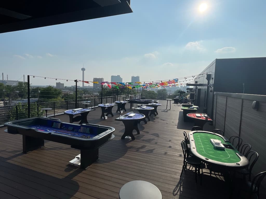 Rooftop casino party