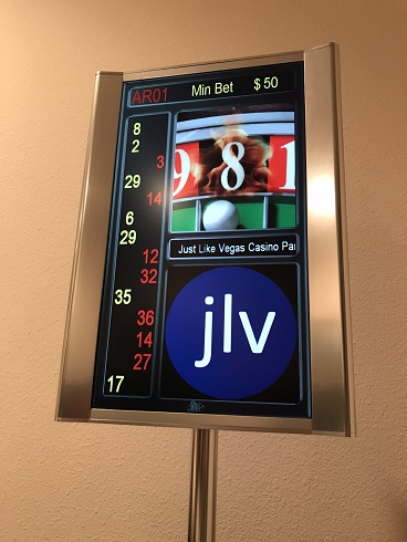 Exclusive Digital Roulette Reader at Just Like Vegas Casino Party Rentals in San Antonio