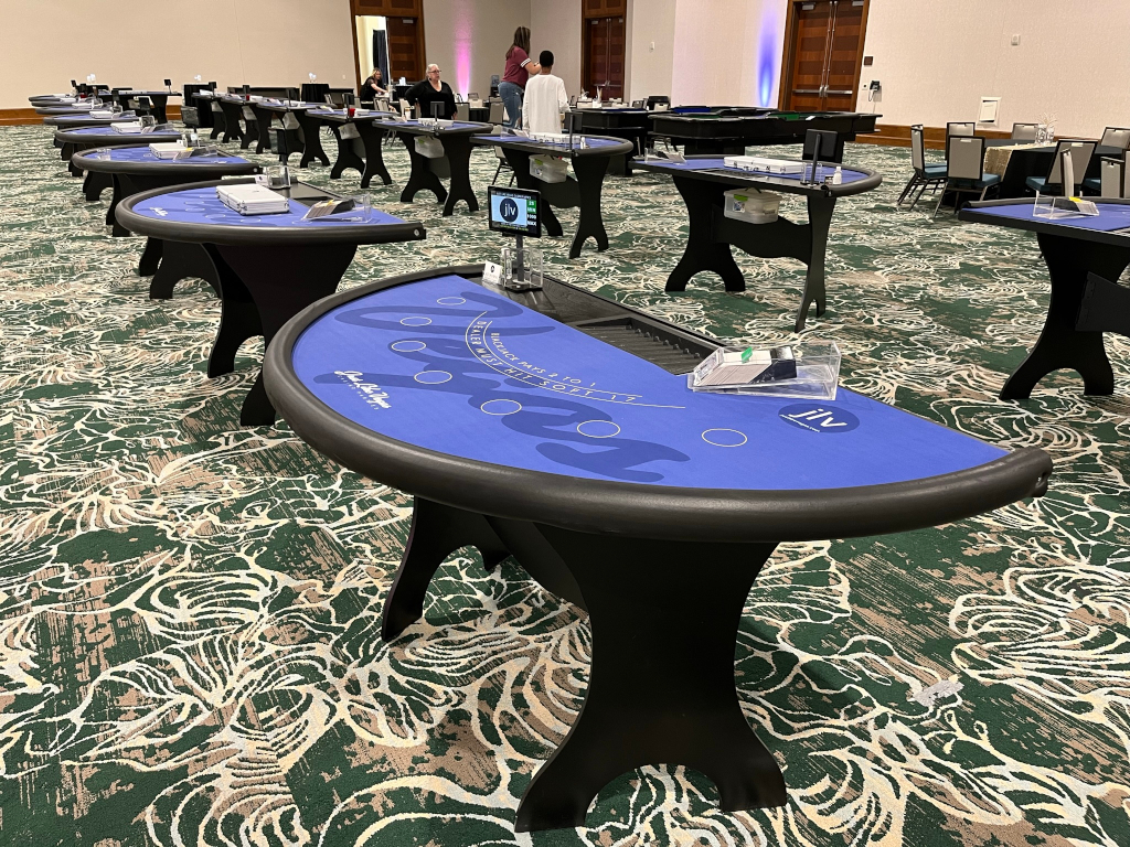 New Echo Edition Blackjack Tables from Just Like Vegas Casino Party Rentals in San Antonio